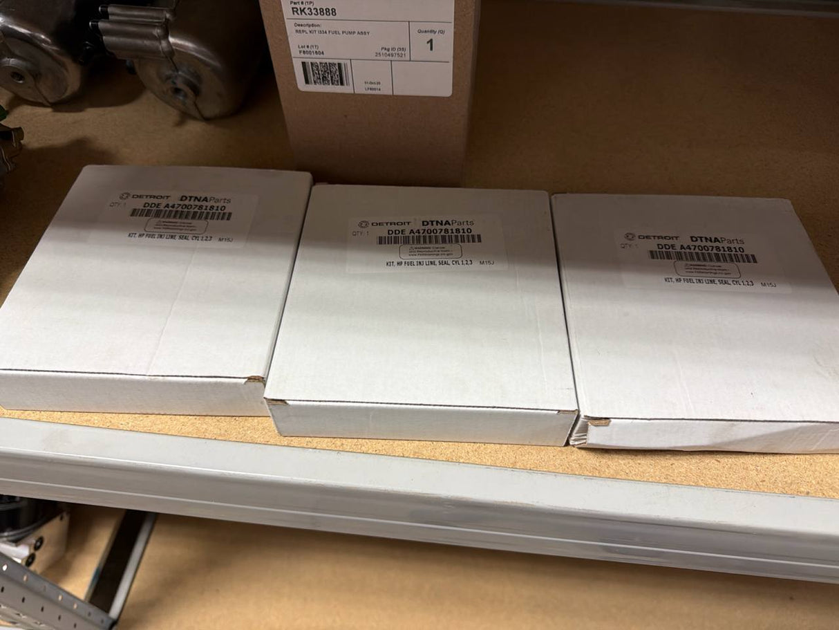 A4700781810 | Genuine Detroit Diesel® High Pressure Fuel Line Set of 3
